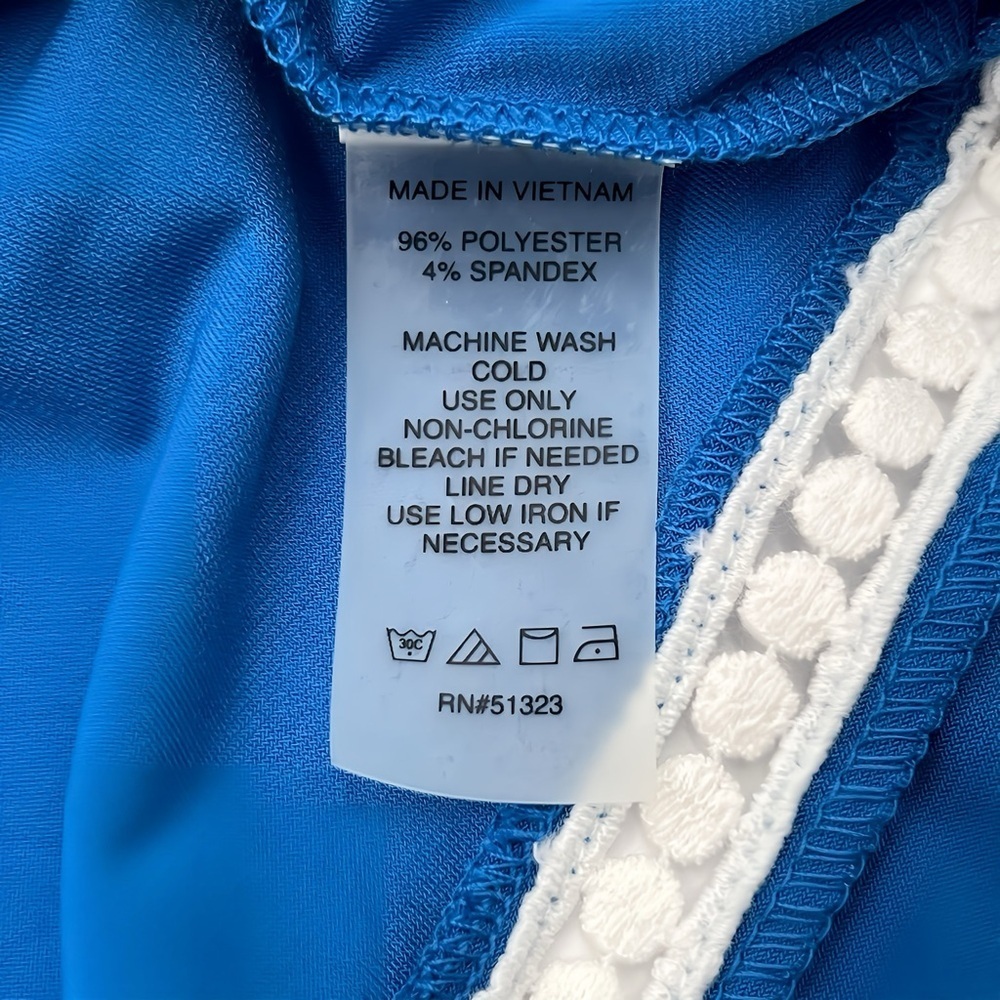 Chaus New York Royal Blue High Low Tunic Sleeveless Tank Top Scoop Neck Large - Picture 12 of 13